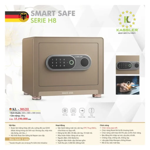 Két sắt Kassler 30S2II Vàng đồng