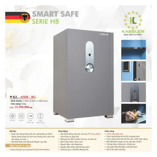 Két sắt Kassler 65H8-BG Xám BG