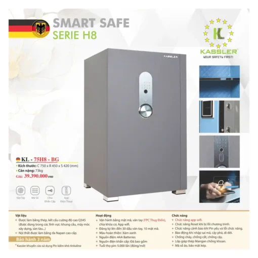 Két sắt Kassler 75H8-BG Xám BG