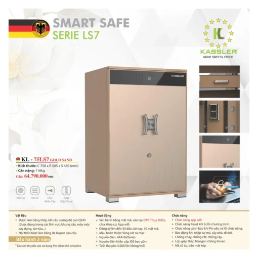 Két sắt Kassler 75LS7-Gold Vàng cát