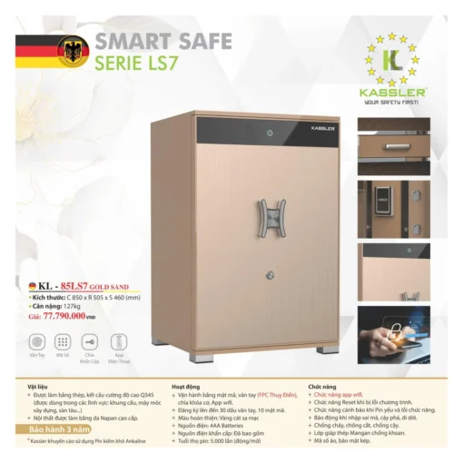 Két sắt Kassler 85LS7-Gold Vàng cát