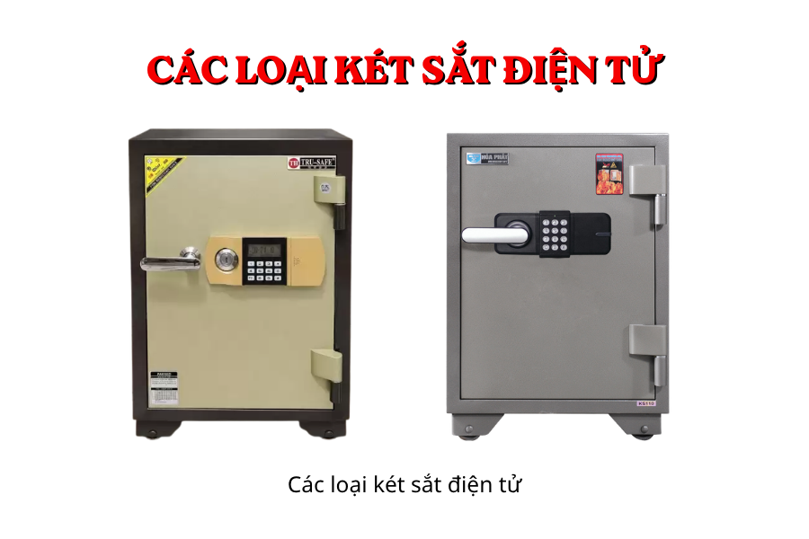 Các loại két sắt điện tử có và không có màn hình