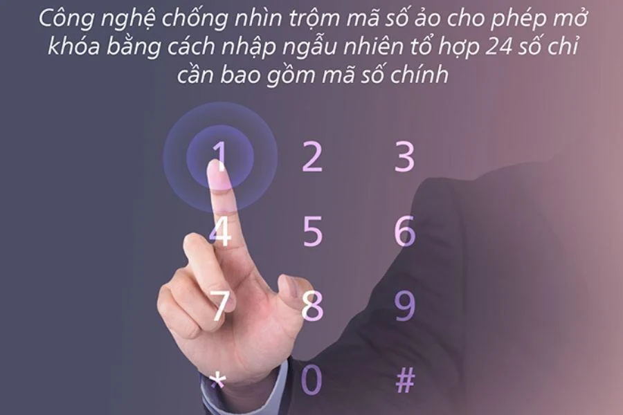 Tính năng mã số ảo két sắt trên két sắt Philips SBX501