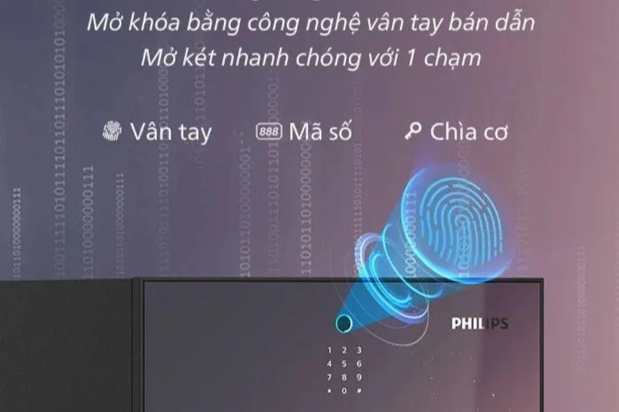 Cơ chế bảo vệ của Philips SBX501 khi phát hiện thao tác mở khóa bất thường.
