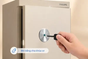 Két sắt Philips SBX602 được bố trí hài hòa trong không gian phòng ngủ hiện đại