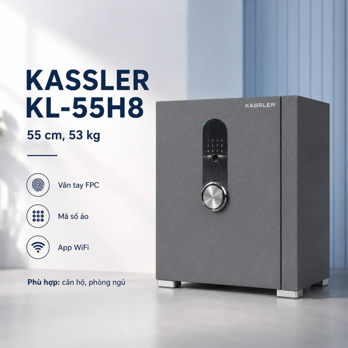 Két sắt Kassler KL-55H8 - 55 cm, 53 kg