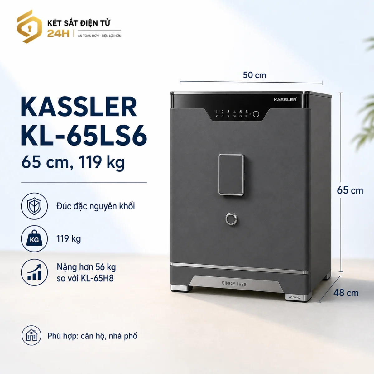 Kassler KL-65LS6 - 65 cm, 119 kg