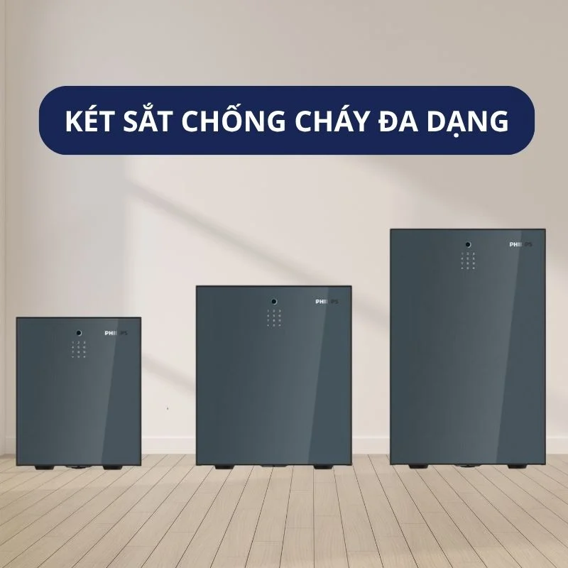 Két sắt chống cháy có đa dạng trọng lượng