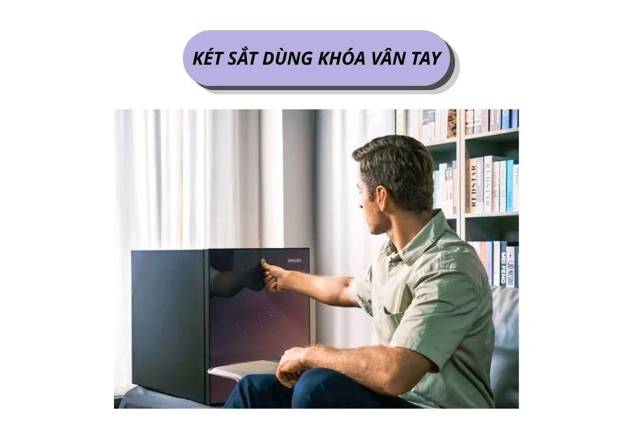 Két sắt dùng khóa vân tay