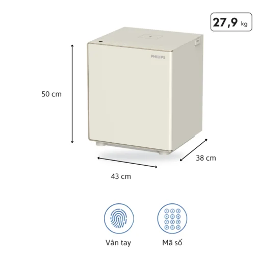 Két sắt Philips SBX300-5PC, kích thước 50 x 43 x 38 cm, khối lượng 27,9 kg