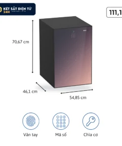 Két sắt chống cháy Philips SBX501-7C0, kích thước 70,67 x 54,85 x 46,1 cm, khối lượng 111,1 kg