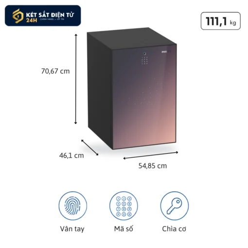 Két sắt chống cháy Philips SBX501-7C0, kích thước 70,67 x 54,85 x 46,1 cm, khối lượng 111,1 kg