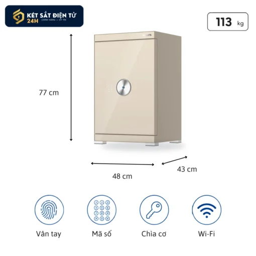 Két sắt Philips SBX602-7CU, kích thước 77 x 48 x 43 cm, khối lượng 113 kg