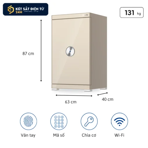 Két sắt Philips SBX602-8CU, kích thước 87 x 63 x 40 cm, khối lượng 131 kg