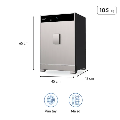 Két sắt Philips SBX701-6B0, kích thước 65 x 45 x 42 cm, khối lượng 105 kg