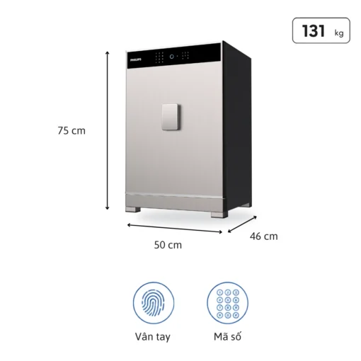 Két sắt Philips SBX701-7B0, kích thước 75 x 50 x 46 cm, khối lượng 131 kg