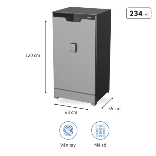 Két sắt Philips SBX702-CBX, kích thước 120 x 63 x 55 cm, khối lượng 234 kg