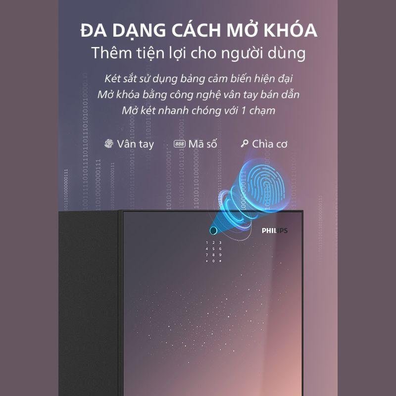 Ba cách mở khóa Két sắt chống cháy Philips SBX501-5C0
