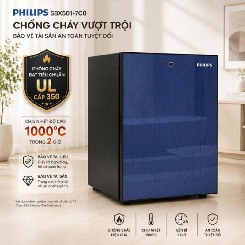 Khả năng chống cháy Két sắt Philips SBX501-7C0
