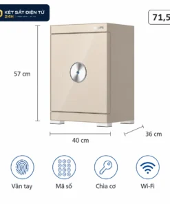 Két sắt Philips SBX602-5CU màu Vàng champagne, kích thước 57 x 40 x 36 cm, trọng lượng 71,5 kg