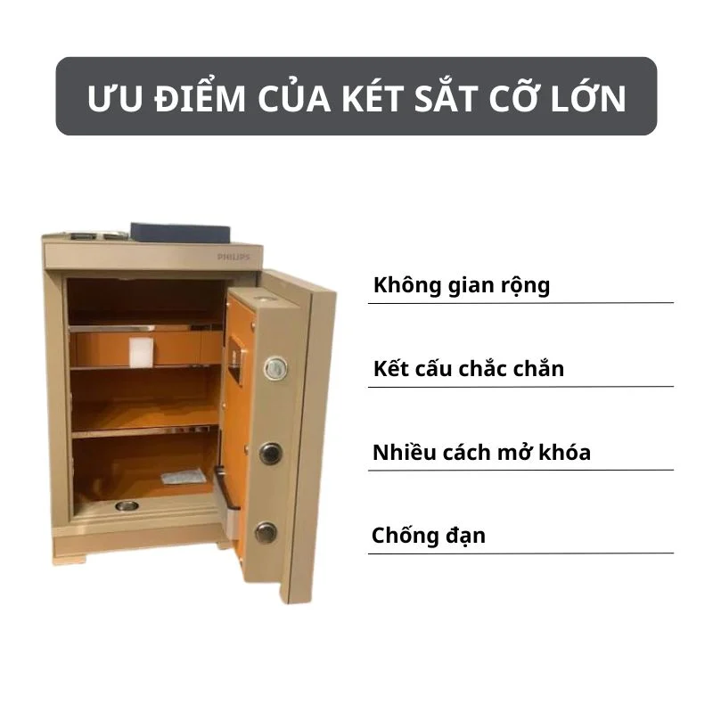 Ưu điểm khi sử dụng két sắt cỡ lớn