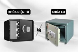 So sánh sự khác biệt giữa két sắt khóa cơ và khóa điện tử